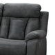 Corie Manual Recliner Loveseat 60’’ Solid Wood Dark Gray Faux Leather BM326070