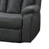 Corie Manual Recliner Loveseat 60’’ Solid Wood Dark Gray Faux Leather BM326070