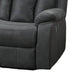 Corie Manual Recliner Loveseat 60’’ Solid Wood Dark Gray Faux Leather BM326070