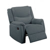Ammy Manual Recliner Chair Pillow Top Arms Dark Gray Faux Burlap BM326072