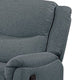 Ammy Manual Recliner Chair Pillow Top Arms Dark Gray Faux Burlap BM326072