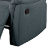 Ammy Manual Recliner Chair Pillow Top Arms Dark Gray Faux Burlap BM326072