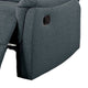 Ammy Manual Recliner Chair Pillow Top Arms Dark Gray Faux Burlap BM326072