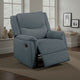 Ammy Manual Recliner Chair, Pillow Top Arms, Dark Gray Faux Burlap