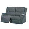 Ammy Manual Recliner Loveseat 53in Solid Wood Dark Gray Faux Burlap BM326073