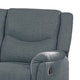 Ammy Manual Recliner Loveseat 53in Solid Wood Dark Gray Faux Burlap BM326073
