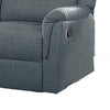 Ammy Manual Recliner Loveseat 53in Solid Wood Dark Gray Faux Burlap BM326073