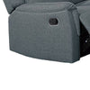 Ammy Manual Recliner Sofa Pillow Arms 75in Wood Gray Faux Burlap BM326074