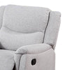 Ammy Manual Recliner Chair Pillow Arms Solid Wood White Faux Burlap BM326075