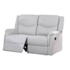 Ammy Manual Loveseat with Pillow Arms 53’’ Wood White Faux Burlap BM326076