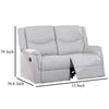 Ammy Manual Loveseat with Pillow Arms 53’’ Wood White Faux Burlap BM326076