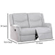 Ammy Manual Loveseat with Pillow Arms 53’’ Wood White Faux Burlap BM326076