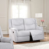 Ammy Manual Loveseat with Pillow Arms, 53" Wood, White Faux Burlap