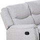 Ammy Manual Recliner Sofa Pillow Arms 75in Wood White Faux Burlap BM326077