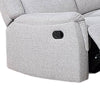 Ammy Manual Recliner Sofa Pillow Arms 75in Wood White Faux Burlap BM326077