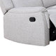 Ammy Manual Recliner Sofa Pillow Arms 75in Wood White Faux Burlap BM326077