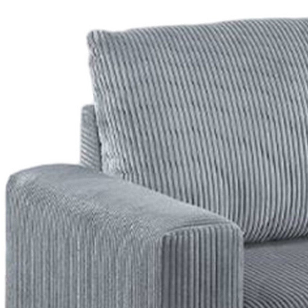 Billy Convertible Sofa Bed Low Profile Legs Gray Corduroy 85’’ BM326084