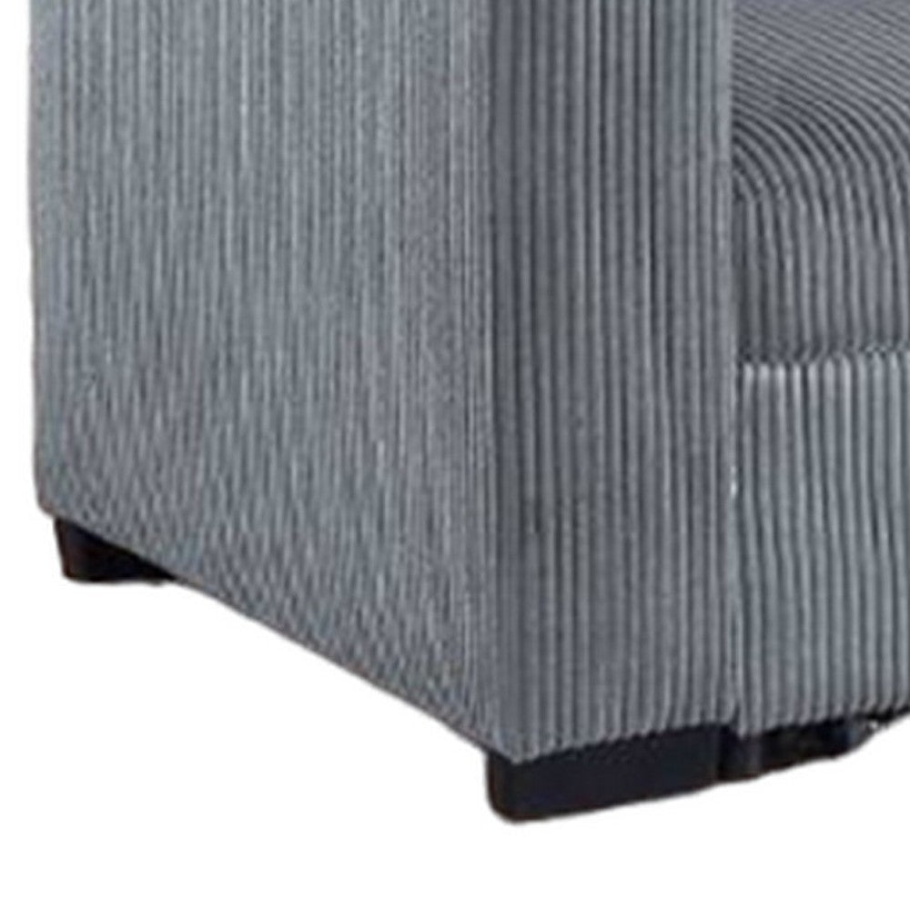 Billy Convertible Sofa Bed Low Profile Legs Gray Corduroy 85’’ BM326084