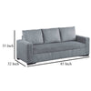 Billy Convertible Sofa Bed Low Profile Legs Gray Corduroy 85’’ BM326084