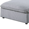 Joana Cocktail Ottoman Light Gray Corduroy Modular Square 39’’ BM326088