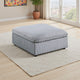 Joana Cocktail Ottoman Light Gray Corduroy Modular Square 39’’ BM326088