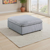 Joana Cocktail Ottoman, Light Gray Corduroy, Modular Square 39"