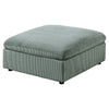 Joana Cocktail Ottoman, Sage Green Corduroy, Modular Square 39"