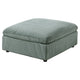 Joana Cocktail Ottoman, Sage Green Corduroy, Modular Square 39"