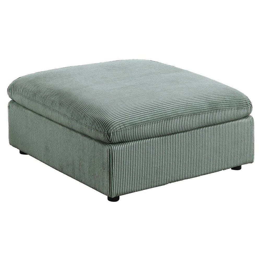 Joana Cocktail Ottoman Sage Green Corduroy Modular Square 39’’ BM326089