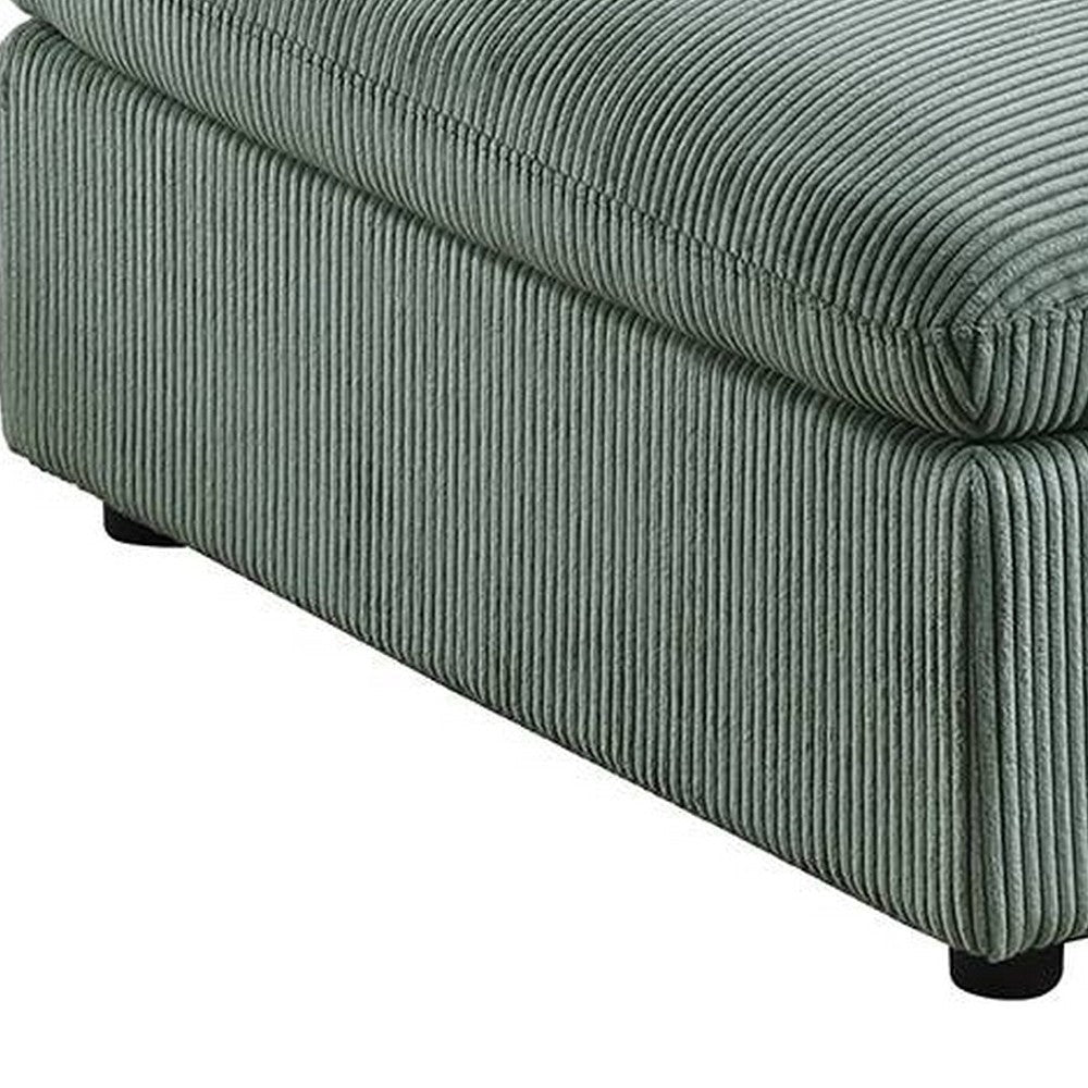 Joana Cocktail Ottoman Sage Green Corduroy Modular Square 39’’ BM326089