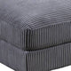 Joana Cocktail Ottoman Dark Gray Wide Welt Corduroy Fabric 37’’ BM326091