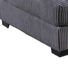 Joana Cocktail Ottoman Dark Gray Wide Welt Corduroy Fabric 37’’ BM326091