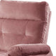 Jessy Manual Recliner Chair Tufted Cushioned Rose Pink Velvet BM326093