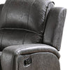 Charles Manual Recliner Chair Smoke Gray Faux Leather Solid Wood BM326094