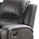 Charles Manual Recliner Chair Smoke Gray Faux Leather Solid Wood BM326094