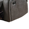 Charles Manual Recliner Chair Smoke Gray Faux Leather Solid Wood BM326094