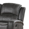 Charles Manual Recliner Loveseat Plush Smoke Gray Faux Leather 55’’