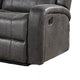 Charles Manual Recliner Loveseat Plush Smoke Gray Faux Leather 55’’