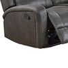 Charles Manual Recliner Sofa Smoke Gray Faux Leather Solid Wood 78’’ BM326096