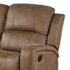 Charles Manual Recliner Loveseat Chestnut Brown Faux Leather 55’’