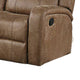 Charles Manual Recliner Loveseat Chestnut Brown Faux Leather 55’’