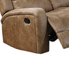 Charles Manual Recliner Sofa Plush Chestnut Brown Faux Leather 78’’ BM326099