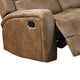Charles Manual Recliner Sofa Plush Chestnut Brown Faux Leather 78’’ BM326099