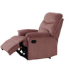 Karry Manual Recliner Chair Cushioned Blush Pink Velvet Solid Wood BM326100