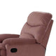 Karry Manual Recliner Chair Cushioned Blush Pink Velvet Solid Wood BM326100