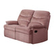 Karry Manual Recliner Loveseat Blush Pink Velvet Solid Wood 53’’ BM326101