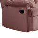 Karry Manual Recliner Loveseat Blush Pink Velvet Solid Wood 53’’ BM326101