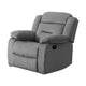 Niko Manual Recliner Chair Soft Tufted Light Gray Velvet Solid Wood BM326106