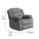 Niko Manual Recliner Chair Soft Tufted Light Gray Velvet Solid Wood BM326106