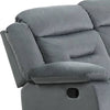 Niko Manual Recliner Loveseat Light Gray Velvet Solid Wood 60’’ BM326107